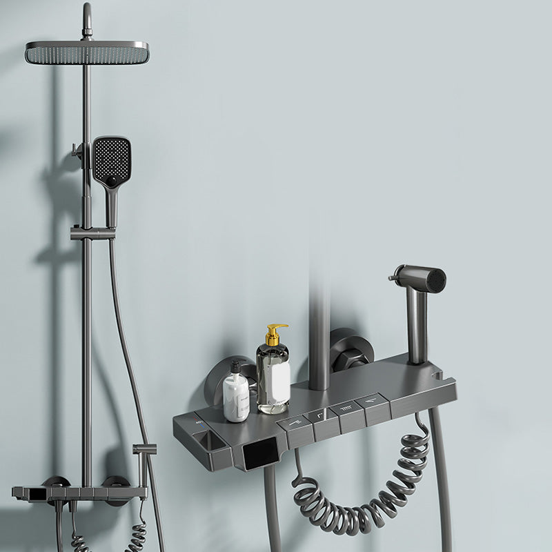 Contemporary Shower Set Slide Bar Handheld Shower Head Wall Mounted Shower System