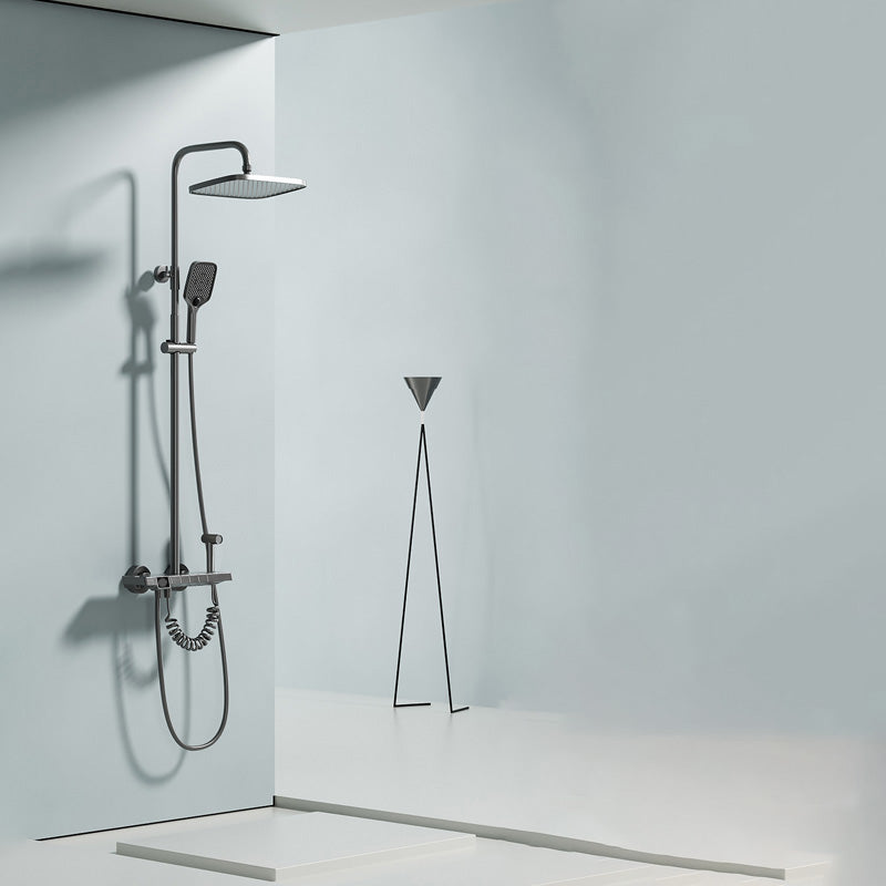 Contemporary Shower Set Slide Bar Handheld Shower Head Wall Mounted Shower System