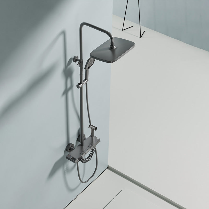 Contemporary Shower Set Slide Bar Handheld Shower Head Wall Mounted Shower System