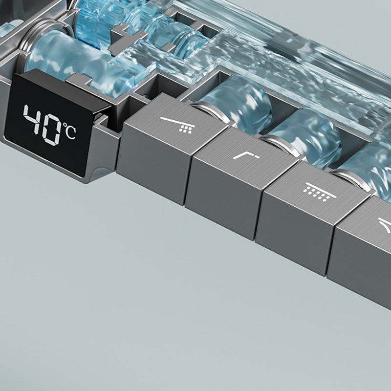 Contemporary Shower Set Slide Bar Handheld Shower Head Wall Mounted Shower System