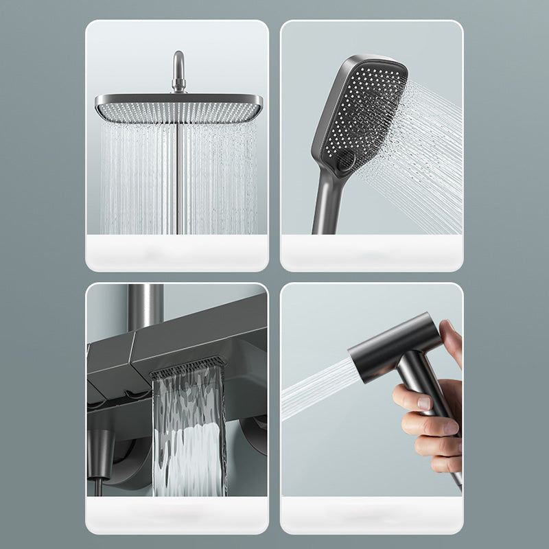 Contemporary Shower Set Slide Bar Handheld Shower Head Wall Mounted Shower System