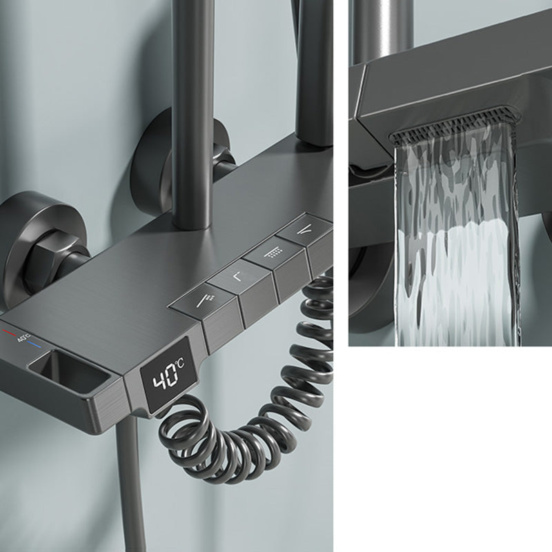 Contemporary Shower Set Slide Bar Handheld Shower Head Wall Mounted Shower System