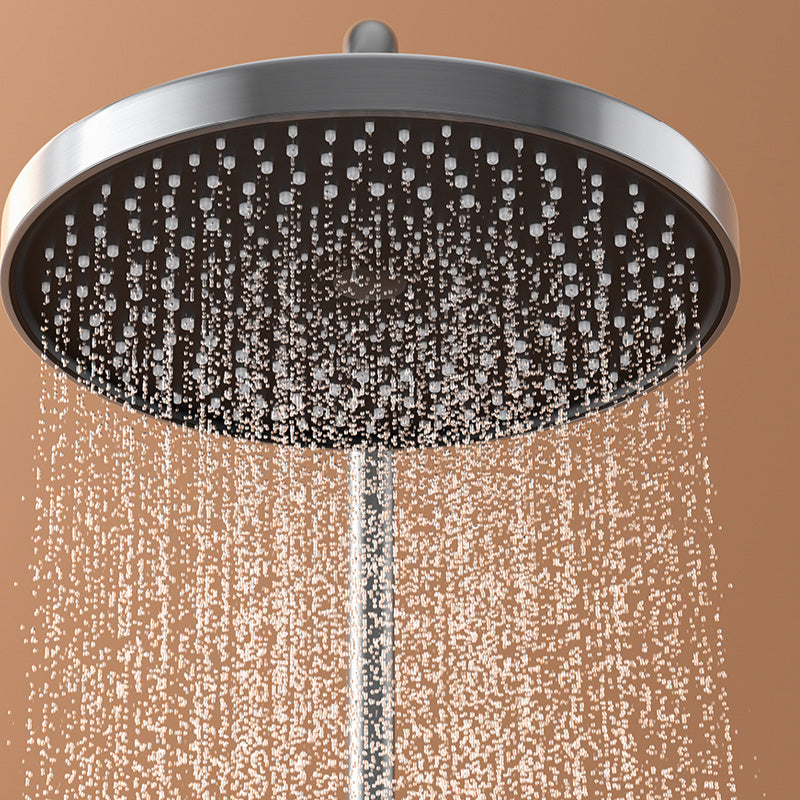 Contemporary Shower Set Dual Shower Head Slide Bar Thermostatic Wall Mounted Shower System