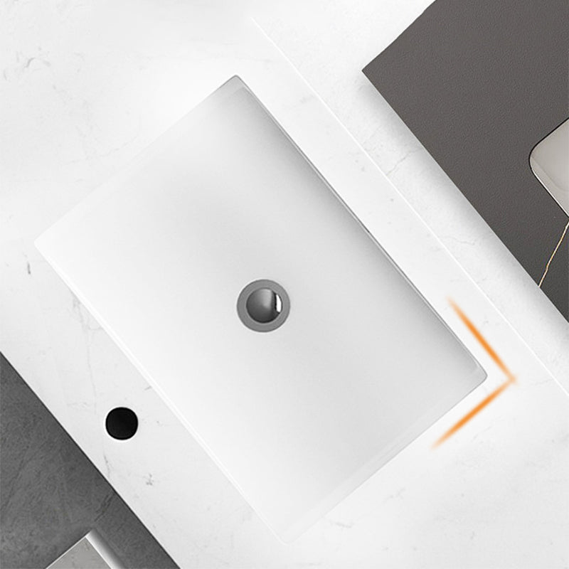 Gorgeous Black Sink Vanity Wooden Wall-Mounted Bathroom Vanity Cabinet with Mirror