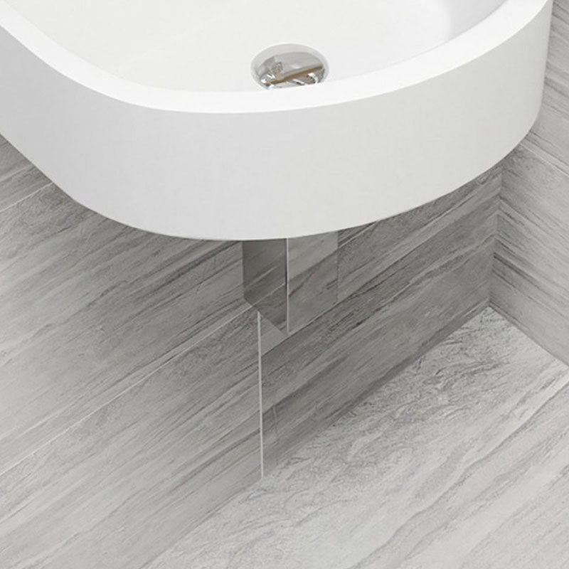 Contemporary Bathroom Sink Man Made Rock Specialty Wall Mount Bathroom Sink without Faucet