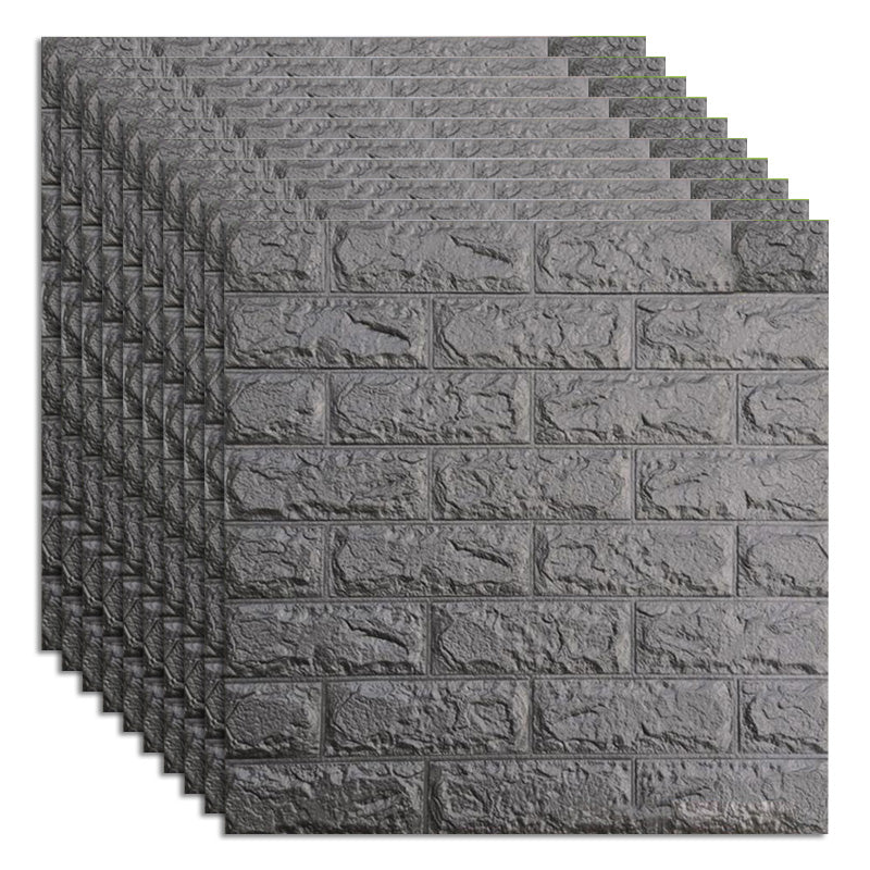 Industrial Wall Plank 3D Print Bedroom Living Room Wall Panels Set of 10
