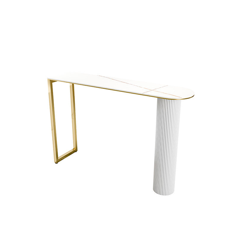 Stone Top Table Modern Style Bistro Pub Table for Living Room