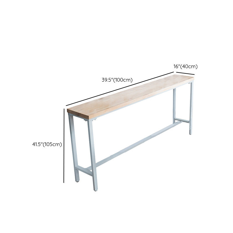 Modern Bar-height Table Solid Wood Top Bistro Pub Table for Patio Use