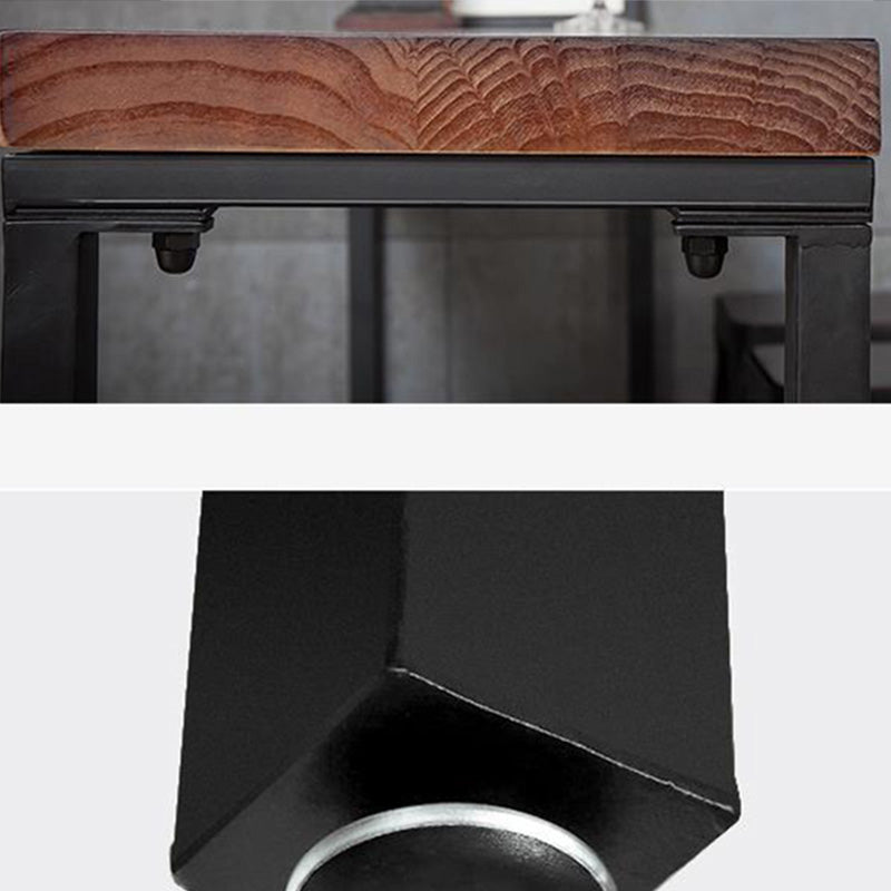 Industrial Bar Height Table Solid Wood Top Bistro Bar Table for Patio Use