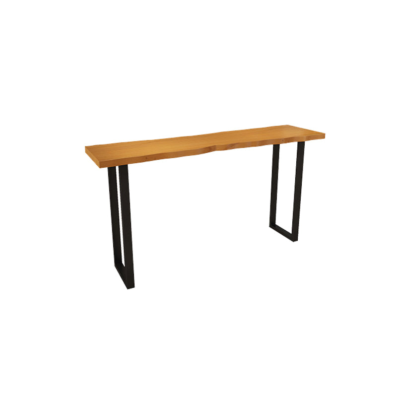 Modern Bar Height Table Solid Wood Top Bistro Table with Sled Base