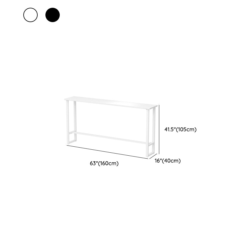 Modern Bar-Height Table Faux Marble Top Bistro Table for Patio Use