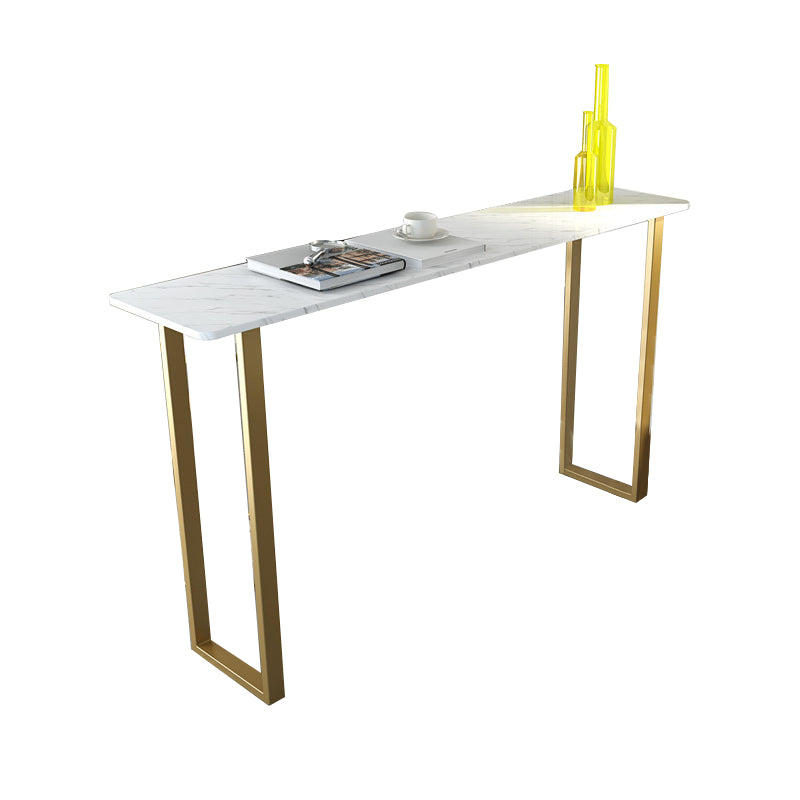 Faux Marble Table Modern Style Bistro Bar Table for Living Room