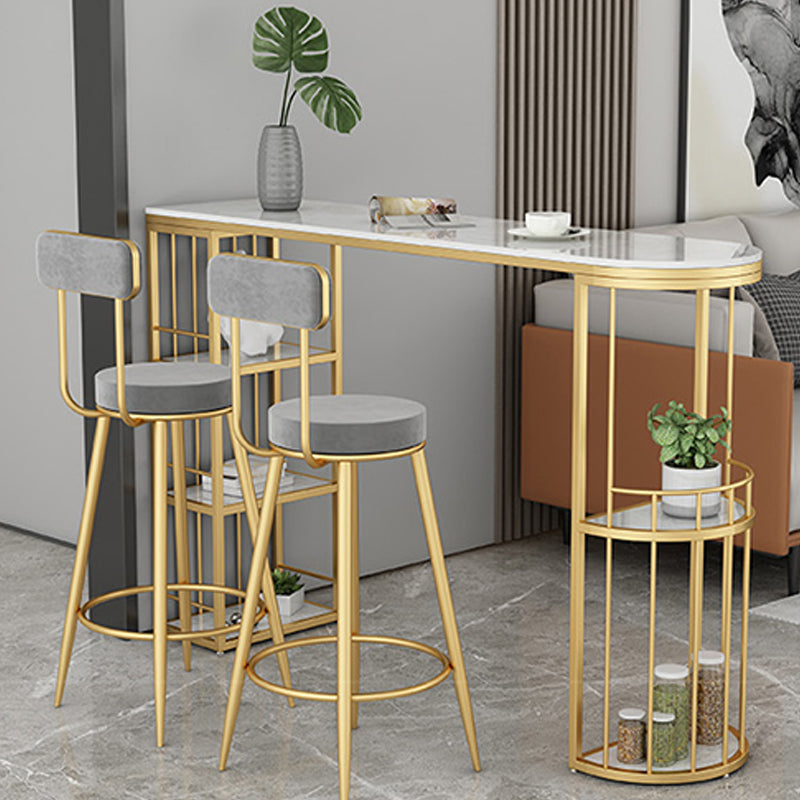 Stone Bar Table Specialty Contemporary Style Pub Table for Cafe and Breakroom