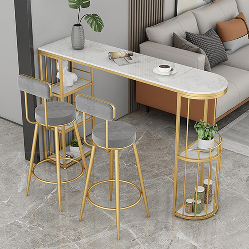 Stone Bar Table Specialty Contemporary Style Pub Table for Cafe and Breakroom