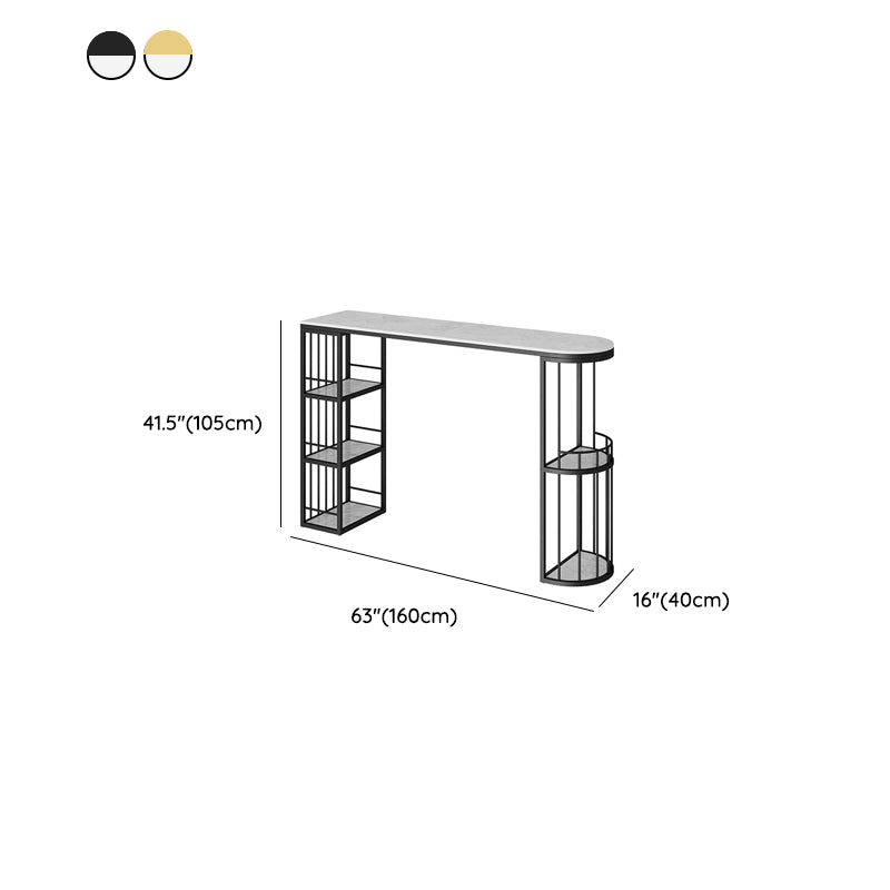 Stone Bar Table Specialty Contemporary Style Pub Table for Cafe and Breakroom