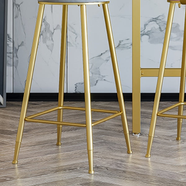 Glam Style Rectangle Bar Set 1/4/7 Pieces Faux Marble Pub Dining Set for Indoor