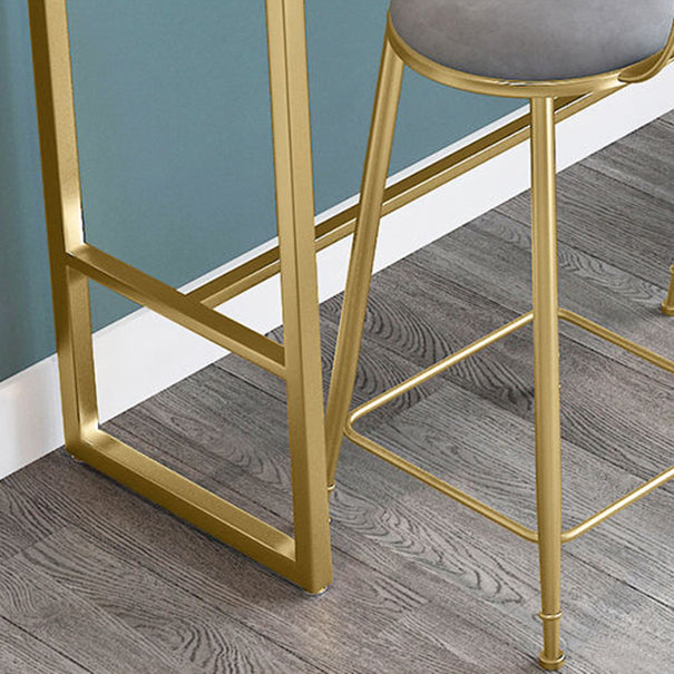 Glam Rectangle Bar Table Set 1/2/4 Pieces Faux Marble Pub Set for Dining Room