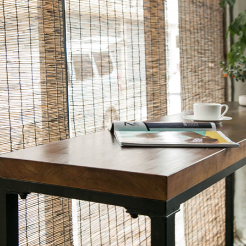 Contemporary Bar Table Set 1/5/7 Pieces Rectangle Solid Wood Counter Table Set