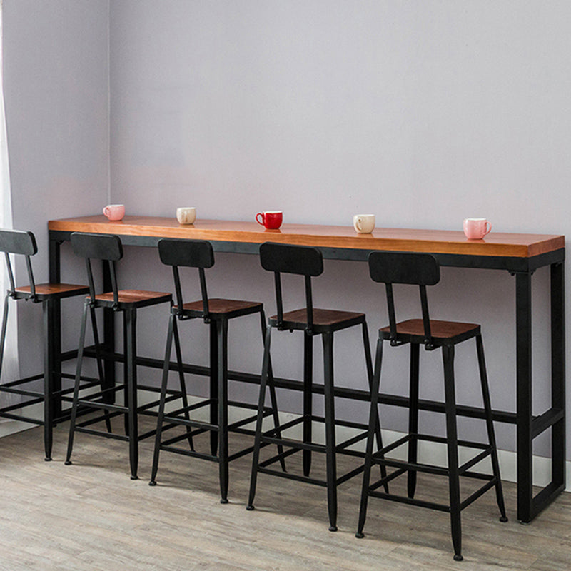 Contemporary Bar Table Set 1/6/11 Pieces Rectangle Solid Wood Counter Table