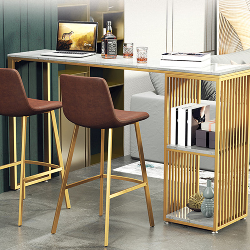 Modern Faux Marble Pub Set 1/3/4 Pieces Rectangle Bar Height Bar Set