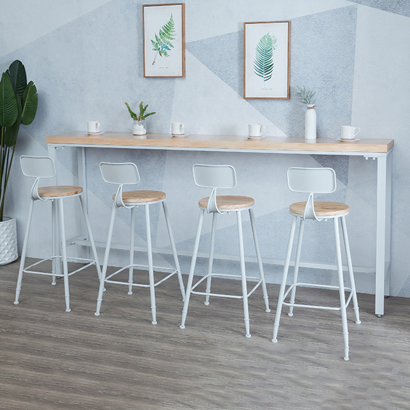 Contemporary Bar Table Set 1/4/6 Pieces Rectangle Solid Wood Bistro Set