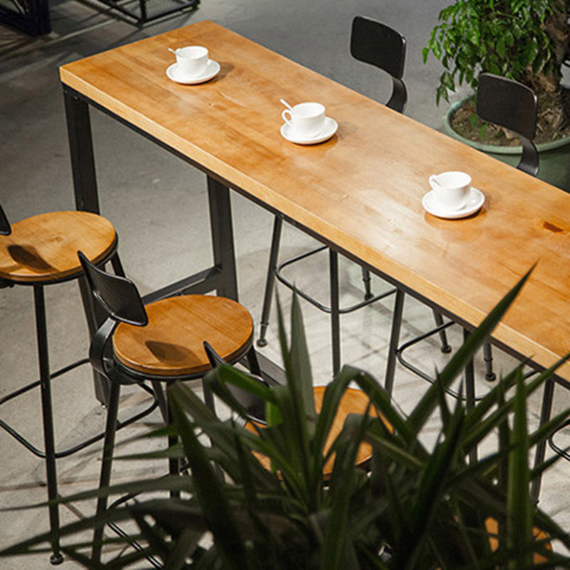 Industrial Style Pub Set 1/5/9 Pieces Solid Wood Pub Dining Set for Indoor