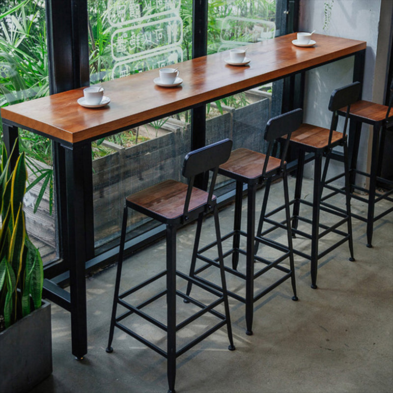 Industrial Style Pub Set 1/5/9 Pieces Solid Wood Pub Dining Set for Indoor