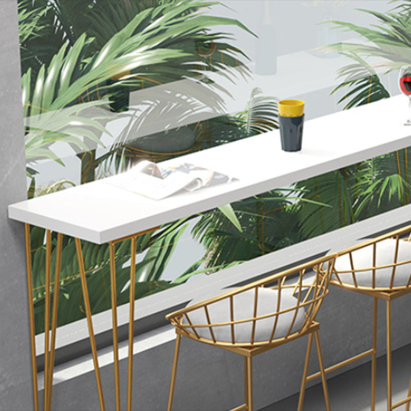 Glam Bar Table Set 1/5/9 Pieces Rectangle Solid Wood Pub Table with Upholstered Stool