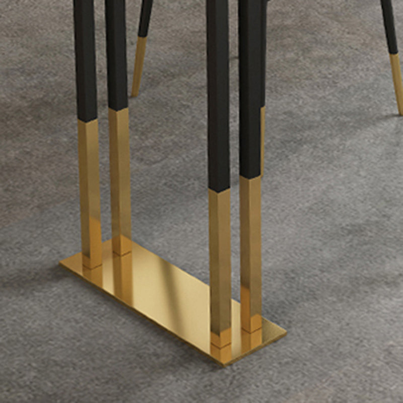 Glam Rectangle Bar Table Set 1/2/3/5 Pieces Solid Wood Pub Set for Indoor