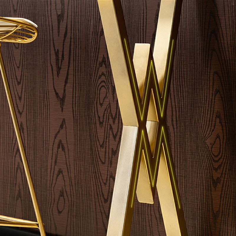 Glam Style Bar Set 1/2/4 Pieces Solid Wood Rectangle Counter Set