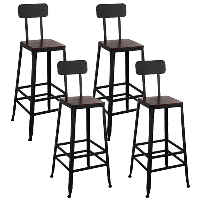 Industrial Style Bar Set 1/4/5/9 Pieces Solid Wood Rectangle Pub Dining Set