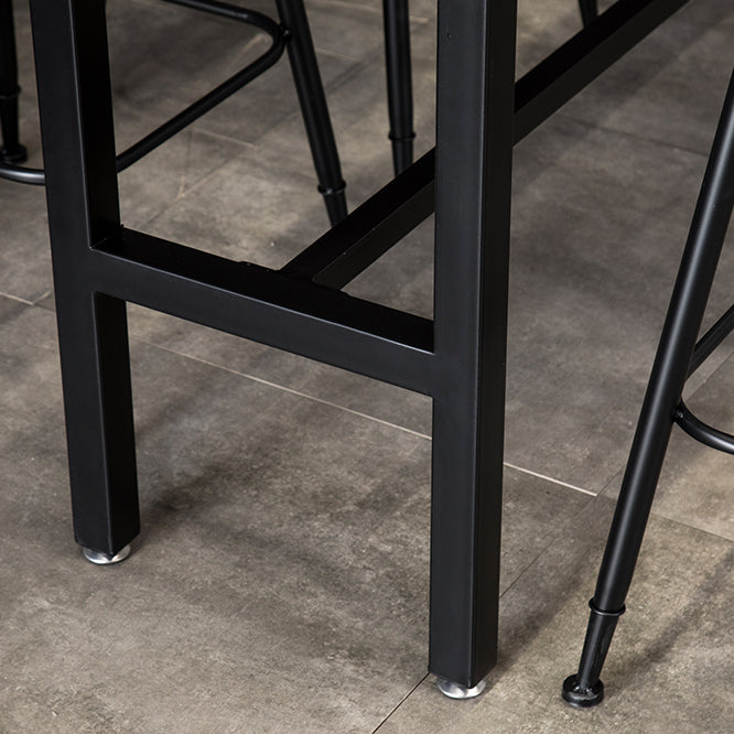 Industrial Style Bar Set 1/4/5/9 Pieces Solid Wood Rectangle Pub Dining Set