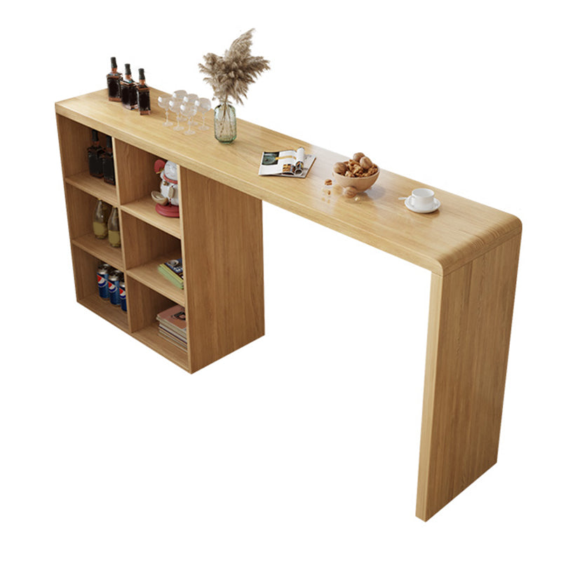 Modern Rectangle Pub Table Set 1/2/3 Pieces Solid Wood Counter Table for Indoor
