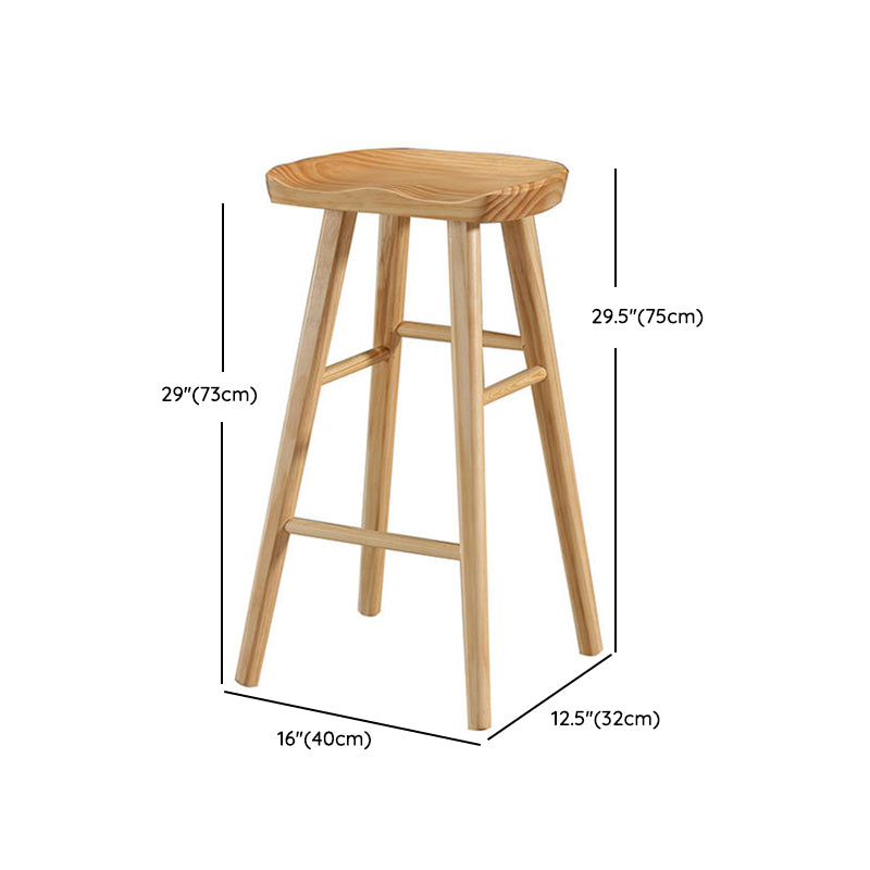 Modern Rectangle Pub Table Set 1/2/3 Pieces Solid Wood Counter Table for Indoor