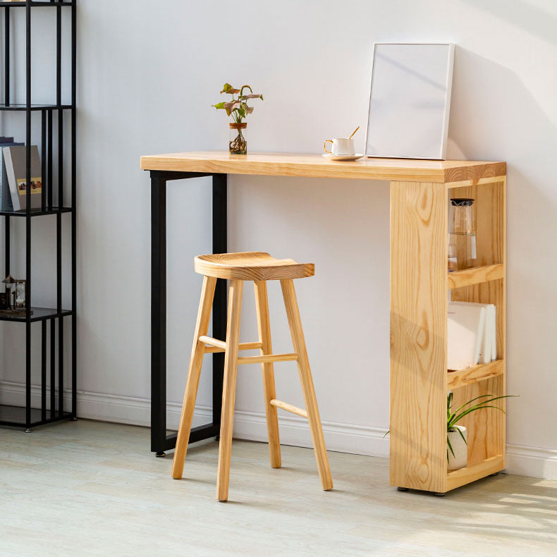 Contemporary Bar Set 1/3 Pieces Solid Wood Rectangle Pub Dining Set for Dining Room