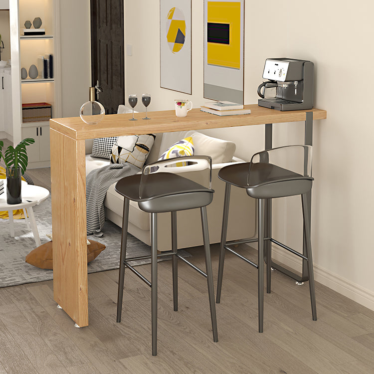 Contemporary Style Bar Set 1/3 Pieces Solid Wood Rectangle Pub Dining Set for Indoor