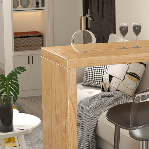 Contemporary Style Bar Set 1/3 Pieces Solid Wood Rectangle Pub Dining Set for Indoor