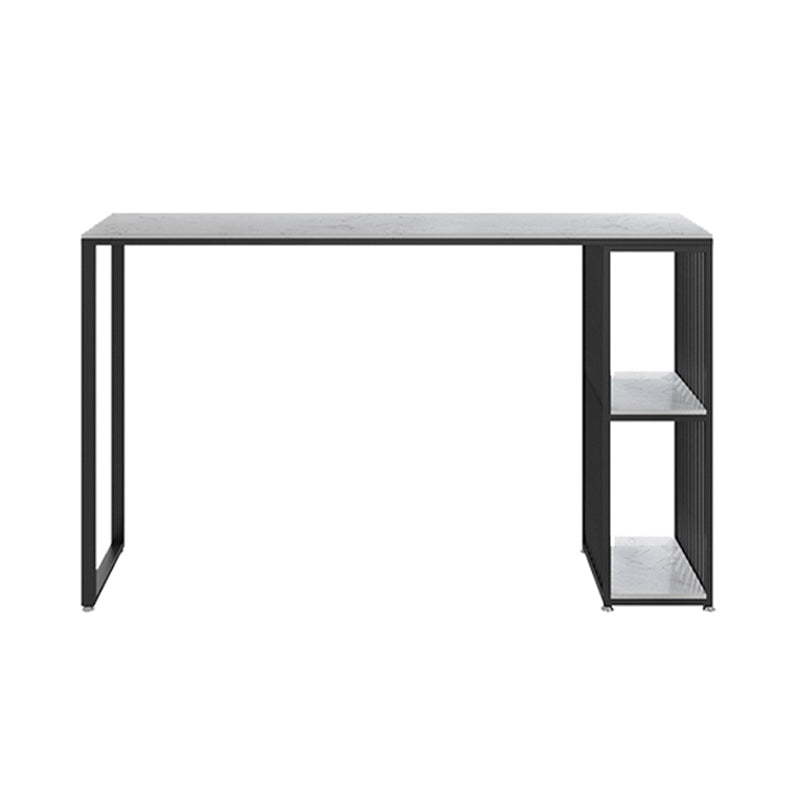 Modern Bar Table Set 1/2/3 Pieces Faux Marble Counter Table with Upholstered Stools