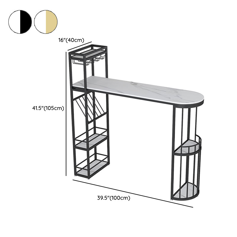 Modern Bar Table Set 1/2/3 Pieces Stone Bar Table and Stool Set