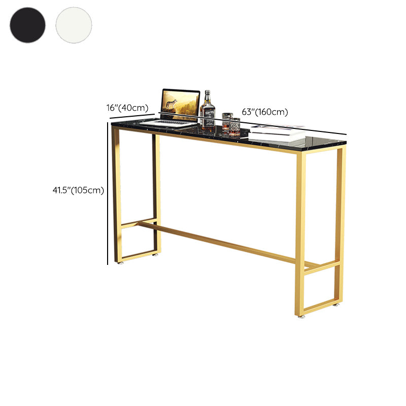 Glam Rectangle Pub Set 1/4 Pieces Counter Table with Upholstered Stools