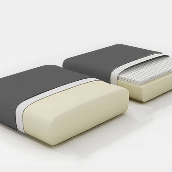 French Country Faux Leather Sectional Sofa with Pillow Top Arms