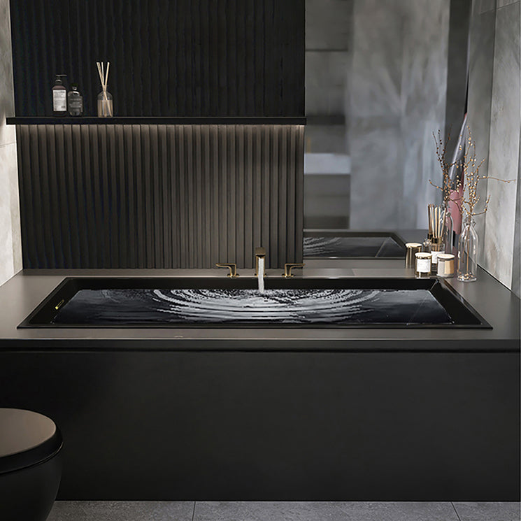 Modern Rectangle Embedded Bathtub Acrylic with Drain Bath Tub