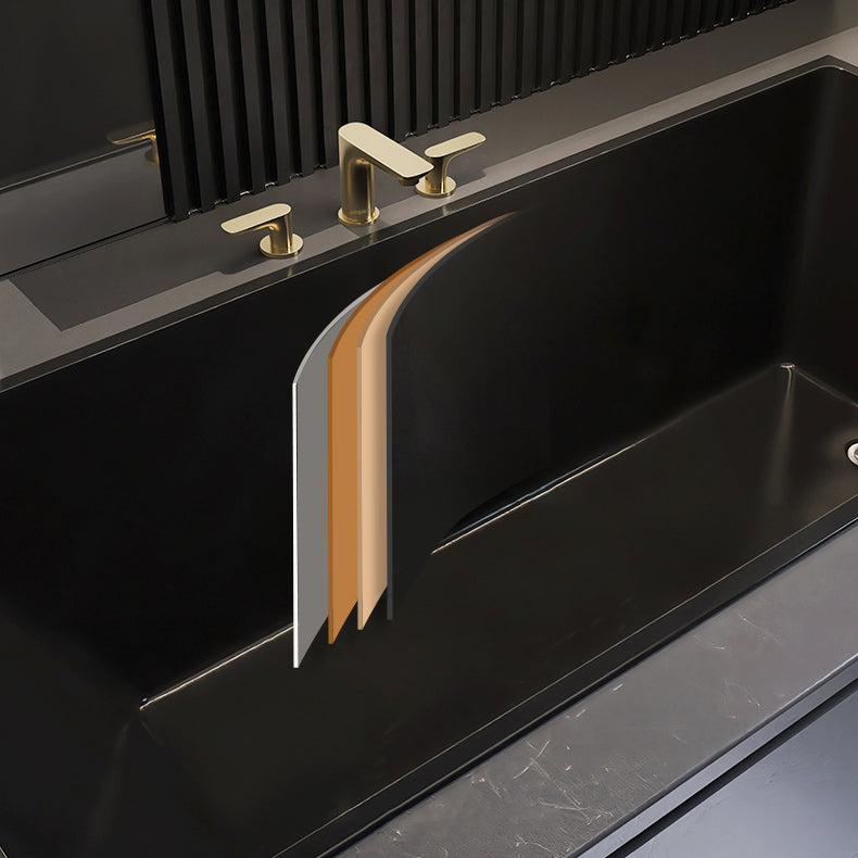 Modern Rectangle Embedded Bathtub Acrylic with Drain Bath Tub