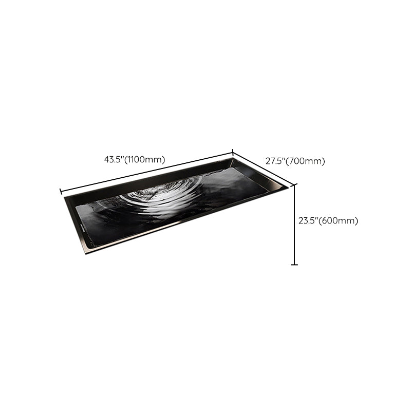 Modern Rectangle Embedded Bathtub Acrylic with Drain Bath Tub