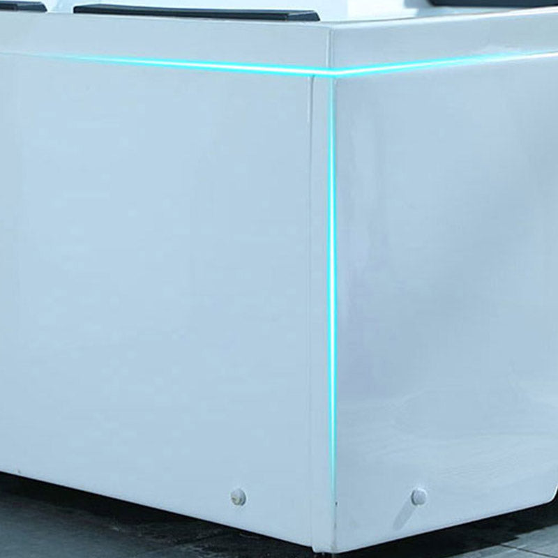 Modern Style Acrylic Rectangular Bath Tub White Tub with Internal Drain