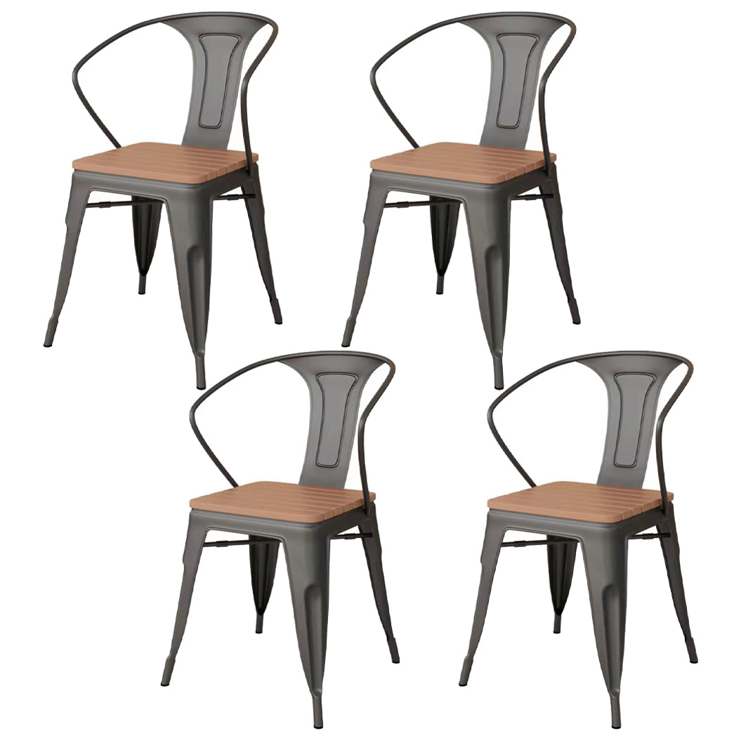1/3/5 Pcs Metal Dining Table Set Industrial Round Dining Set