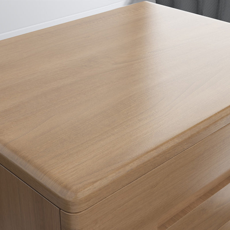 3 - Drawers Modern Accent Table Nightstand Antique Finish Bed Nightstand