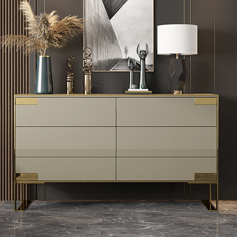 Wooden Storage Chest Dresser Classic Glam Dresser for Home Office