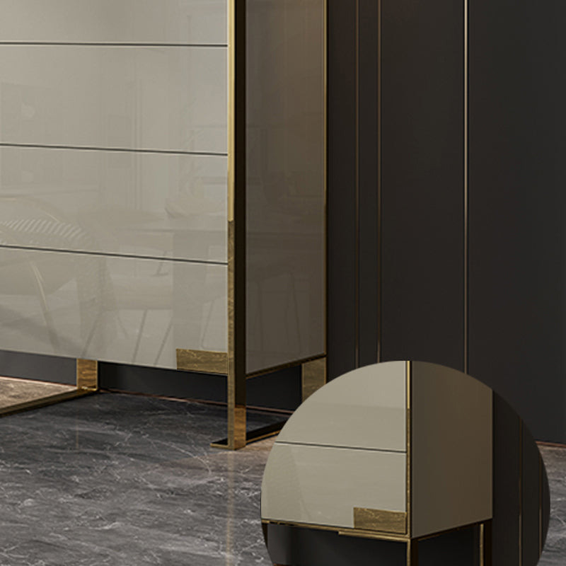 Wooden Storage Chest Dresser Classic Glam Dresser for Home Office