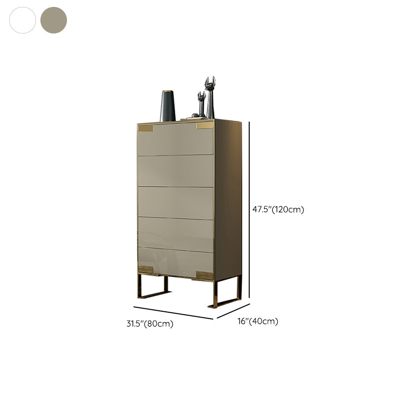 Wooden Storage Chest Dresser Classic Glam Dresser for Home Office